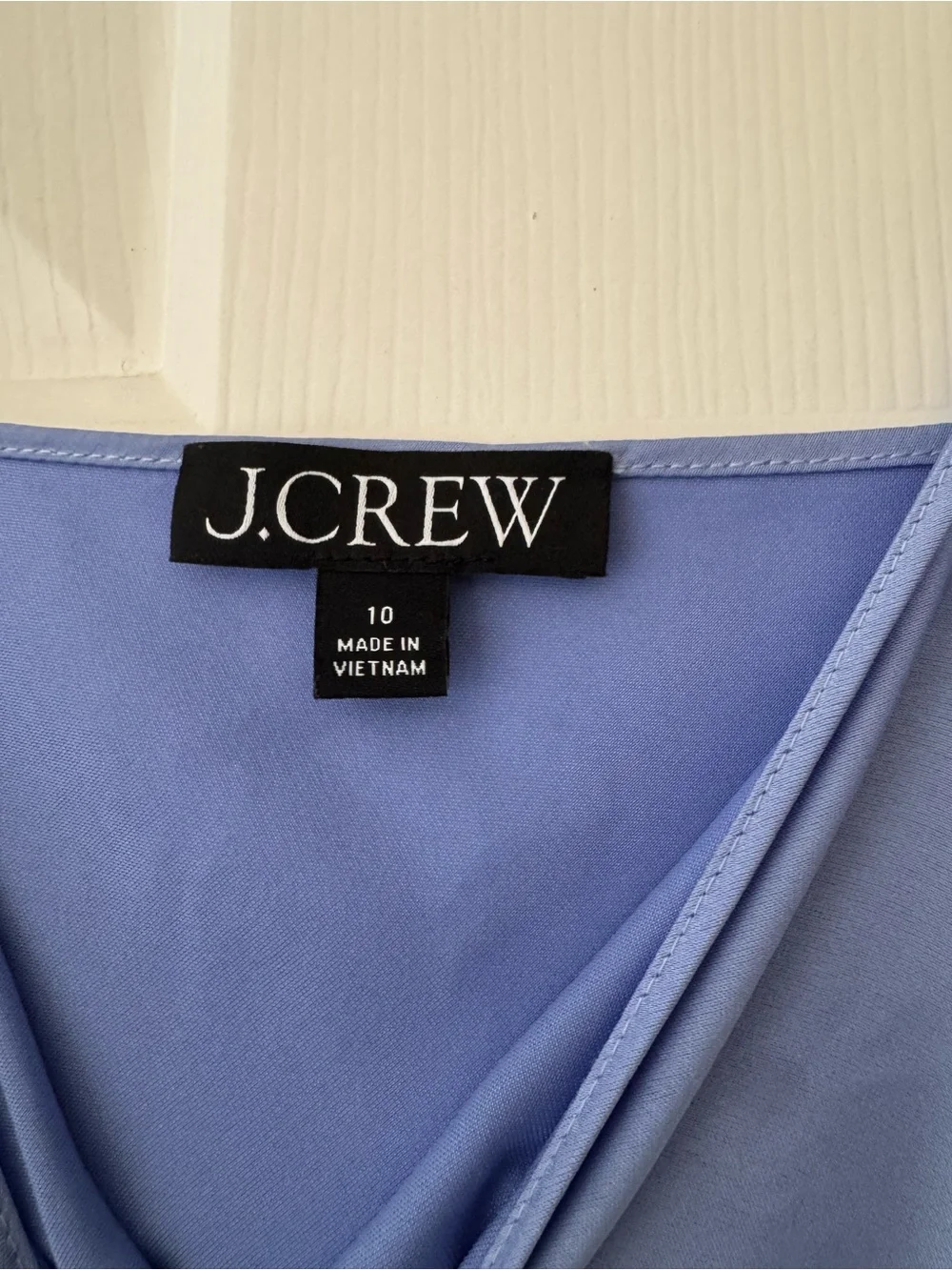 J. Crew Satin Slip Dress in Periwinkle Blue